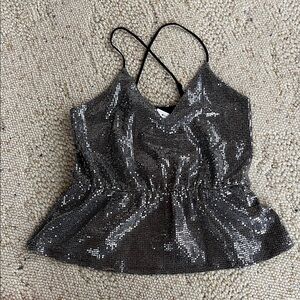 Express Shimmering Silver Camisole